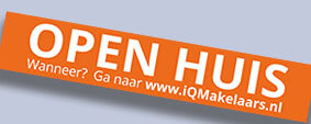 Sticker Open Huis voor info